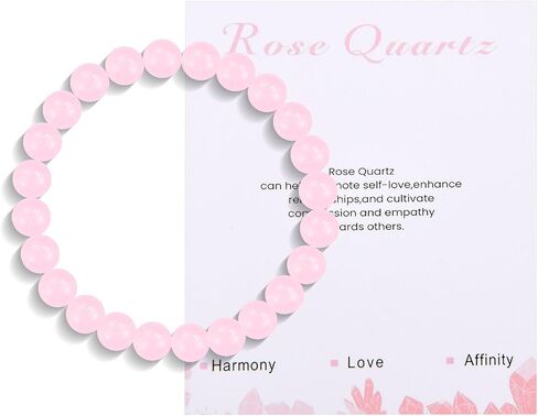 Natural Bead Bracelet for Women Men - Stretch Anxiety Bracelets, Healing Crystal Gifts Jewelry Birthday Christmas for Daughter Son Mom Dad Grandma Nana Sister Best Friend in Kuwait