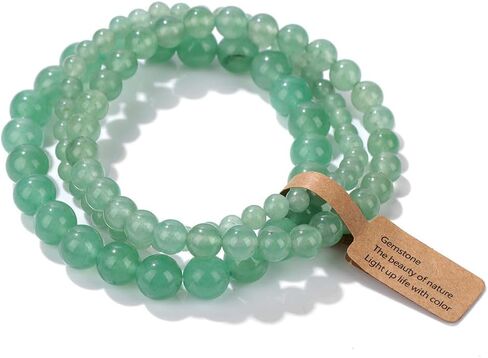 3 PCS Healing Crystal Beaded Bracelets for Women,Natural Stone Beads Stretch Bracelet Jewelry Gifts in Saudi Arabia