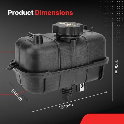 68364312AC Engine Coolant Reservoir Recovery Bottle With Cap Fits for Jeep Wrangler 2.0L L4 2018, 2019, 2020,2021, 2022, 2023 OE # 68364312AB，68364312AA， (68364312AC) (1PCS) in Saudi Arabia