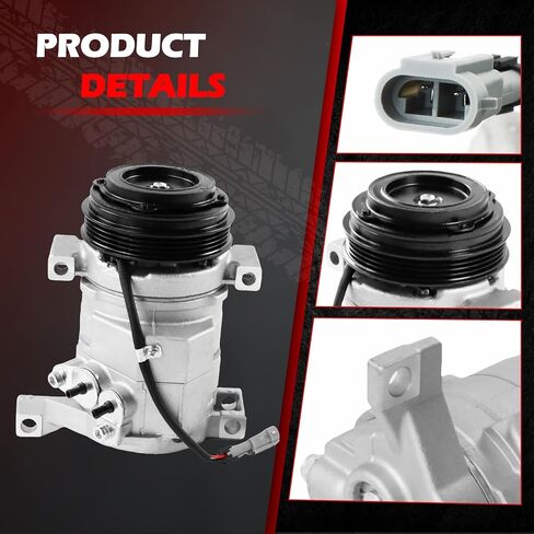 AC Compressor Fit for Escalade Silverado Suburban Tahoe GMC Sierra Yukon, 4.8L 5.3L 5.7L 6.0L 6.2L 8.1L, A/C with Clutch Replacement for 89024907 20784066 272531 4710315 4710316 10000631 in Saudi Arabia