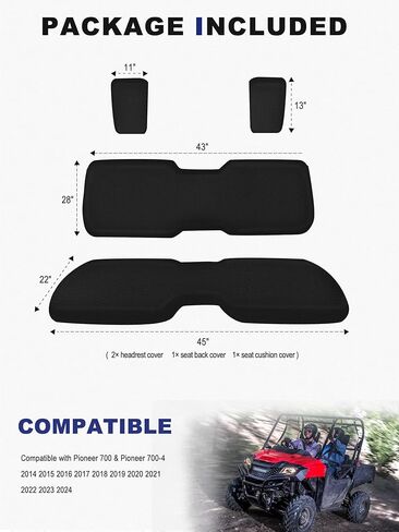UTV Seat Cover for Pioneer, Stylish Camo Bench Seat Cover for Honda Pioneer 700 700-4 2014-2024, Waterproof, Scratch Resistance, Dustproof, UTV Pioneer Seat Accessories (Camo) in Saudi Arabia