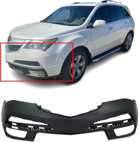 FITPARTS متوافقة مع غطاء المصد الأمامي 2010-2013 ACURA MDX BASE 10-13. جديد ، مستعد ومع ثقوب ضباب الضباب. بدون ثقوب غسالات المصباح. AC1000172 04711STXA92ZZ 2011 2012 in Saudi Arabia