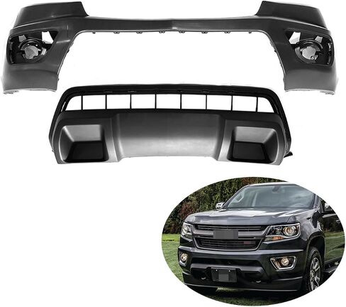 Colorado Front Pumper Cover & Skid Plate متوافق مع 2015 2016 2017 2018 2019 2020 Chevy Colorado 23484644 GM1000993 GM1095204 22893870 in Kuwait