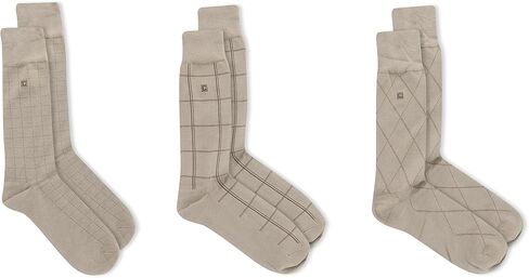 Chaps Men's Solid Rayon Blend Dress Crew Socks 6 Pair Pack, Tan, Men's Shoe Size 6.5-12 in Kuwait