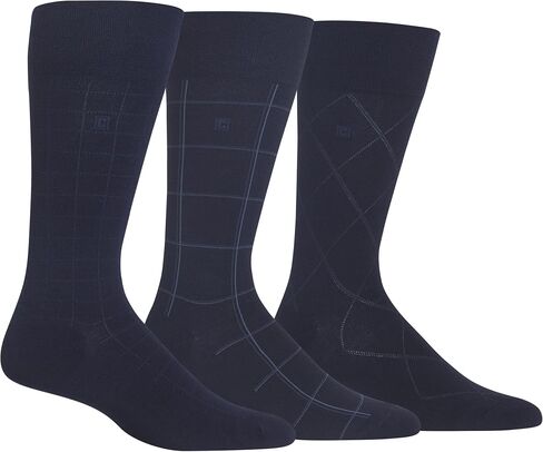 Chaps Men's Solid Rayon Blend Dress Crew Socks 6 Pair Pack, Tan, Men's Shoe Size 6.5-12 in Kuwait