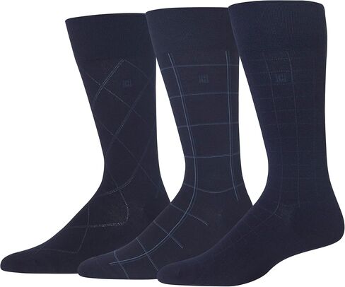 Chaps Men's Solid Rayon Blend Dress Crew Socks 6 Pair Pack, Tan, Men's Shoe Size 6.5-12 in Kuwait