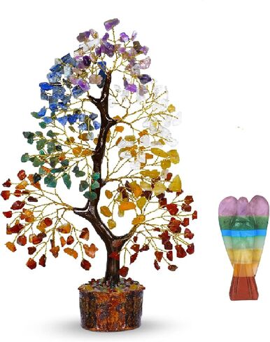 Chakra Tree, Healing Crystals, House Warming Gifts, Crystals And Healing Stones, Crystal Tree Of Life, Bonsai Tree, Meditation Accessories, Pendant Necklace Reiki Energy Balance Meditation Jewelry in Kuwait