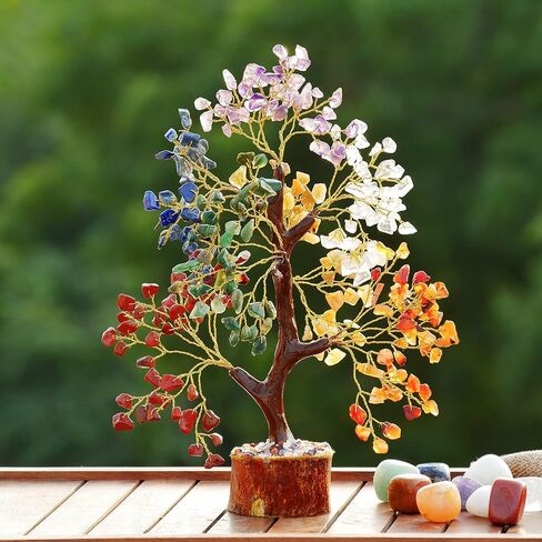 شجرة شقرا ، بلورات الشفاء ، هدايا الاحترار المنزلي ، البلورات وحجارة الشفاء ، شجرة الحياة الكريستالية ، شجرة بونساي ، إكسسوارات التأمل ، قلادة قلادة ريكي توازن التوازن in Kuwait