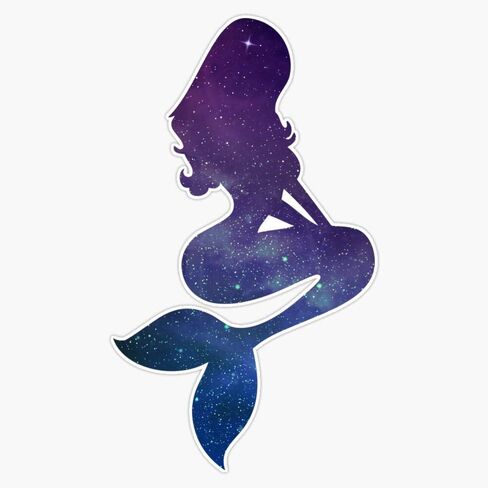 Galaxy Mermaid Vinyl مقاومة للماء ملصق ملصق سيارة الكمبيوتر المحمول ملصق Window Sticker 5 " in Saudi Arabia