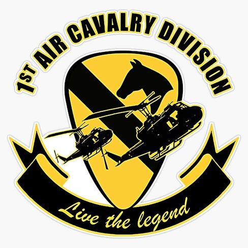 1st Air Cavalry Division Air Cav - Live The Legend Window Pumper Sticker Decal 5 " in Saudi Arabia