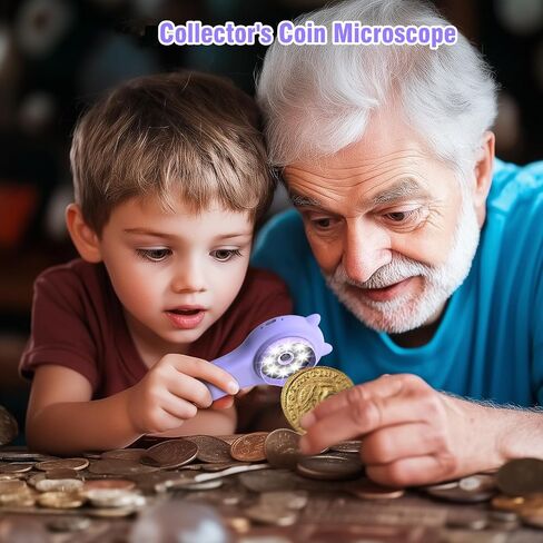 Kids Microscope Handheld Microscope for Kids,SETFLAGS Mini Digital Microscope for Kids,Educational Science Toys with 2 Inches 1080P Screen,Christmas Birthday Gifts for Age 3 4 5 6 7 8 Girls Boys in Saudi Arabia