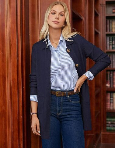 GRACE KARIN Women's Fall Long Cardigan Sweaters with Pockets, Button Knit Blazer Trendy, Open Front Dressy Casual Jacket in Saudi Arabia