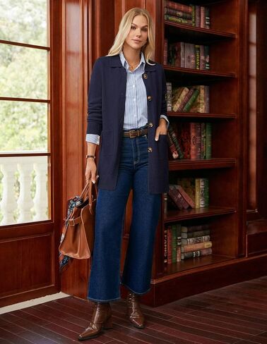 GRACE KARIN Women's Fall Long Cardigan Sweaters with Pockets, Button Knit Blazer Trendy, Open Front Dressy Casual Jacket in Saudi Arabia