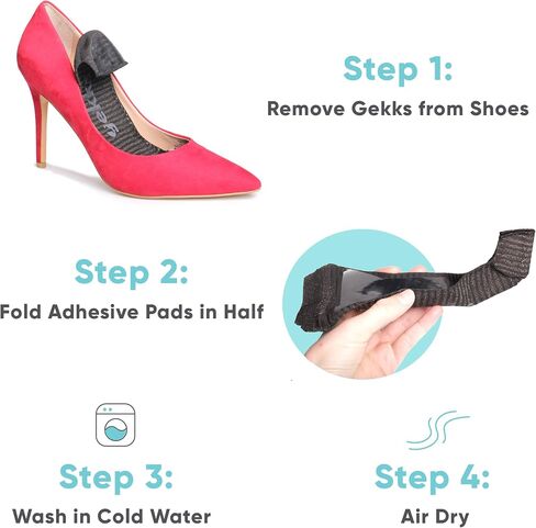 Women's No Show Non Slip Sock Liner Inserts for Loafers and Slip-Ons, Shoe Socks with Odor-Relief Silver Technology, Black, Large (US: 9-11.5), Pack of 4 in Saudi Arabia