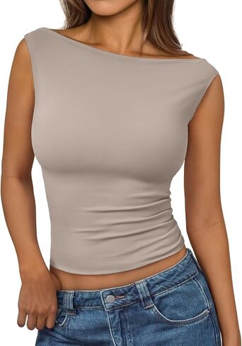 AUTOMET Womens Going Out Tank Tops Sleeveless Summer 2025 Trendy Cute Shirts Boat Neck Basic Y2K Fashion Outfit Clothes in Saudi Arabia