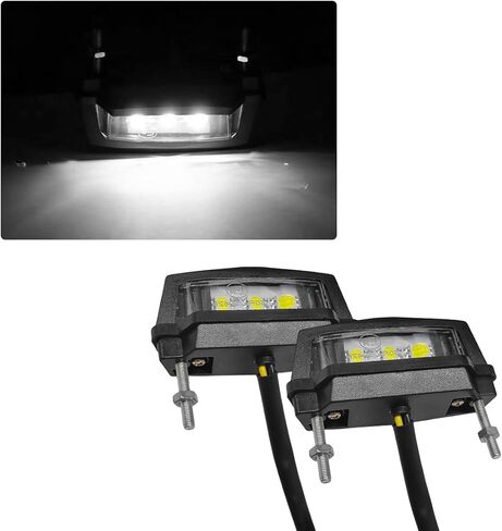 Motorcycle LED License Plate Light 6K, 12V Universal Bright LED License Plate Lamp Rear Brake Taillight, Waterproof 6K Tail Light License Plate Mount Brake Lamp for Motorbike in Kuwait