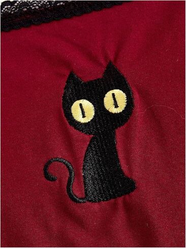 SOLY HUX Women's Y2k Lace Striped Cami Crop Tops Spaghetti Strap Cat Embroidery Camisole in Saudi Arabia