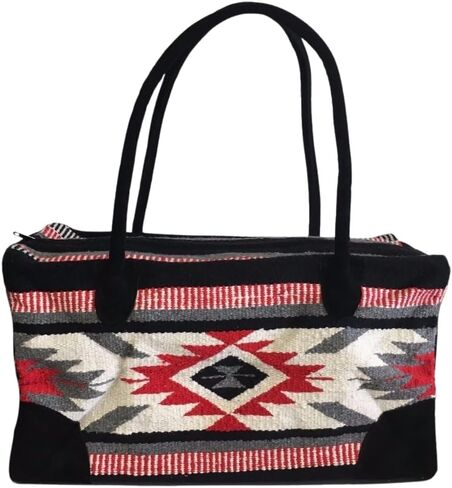 AJ Tack Weekender Travel Bag Luggage Fully Lined Suede Handles Southwest Design C in Saudi Arabia