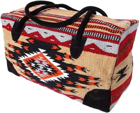 AJ Tack Weekender Travel Bag Luggage Fully Lined Suede Handles Southwest Design C in Saudi Arabia