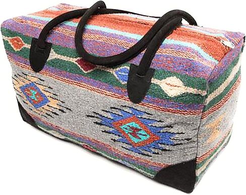AJ Tack Weekender Travel Bag Luggage Fully Lined Suede Handles Southwest Design C in Saudi Arabia