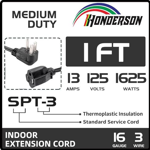 سلك تمديد مسطح، مدرج في قائمة UL، سلك تمديد داخلي 16 قياس 12 قدم سلك تمديد مسطح أبيض، 16/3 SPT-3 13A 3 سلك تمديد طاقة مؤرض للمنزل والمكتب in Kuwait