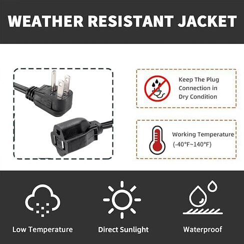سلك تمديد مسطح، مدرج في قائمة UL، سلك تمديد داخلي 16 قياس 12 قدم سلك تمديد مسطح أبيض، 16/3 SPT-3 13A 3 سلك تمديد طاقة مؤرض للمنزل والمكتب in Kuwait
