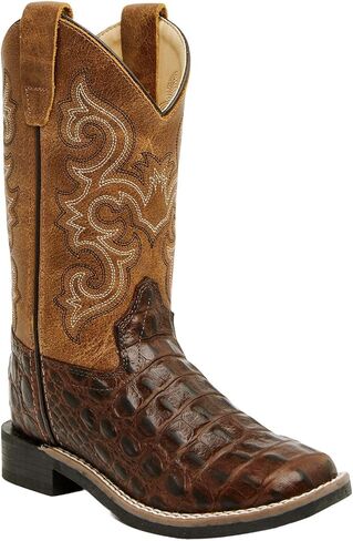 Cody James Boys 'Dale Crocodile Print Western Boot Broad Square Toe - BCBSP25P4 in Saudi Arabia