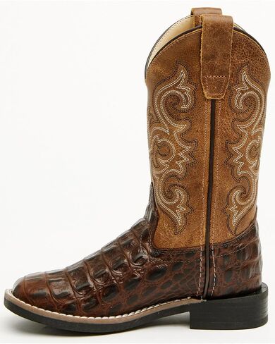 Cody James Boys 'Dale Crocodile Print Western Boot Broad Square Toe - BCBSP25P4 in Saudi Arabia