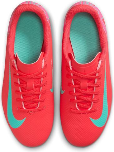 Nike Jr. Mercurial Vapor 16 Club Little/Big Kids' MG Low-Top Soccer Cleats (FQ8286-800, Ember Glow/Aurora Green) in Saudi Arabia