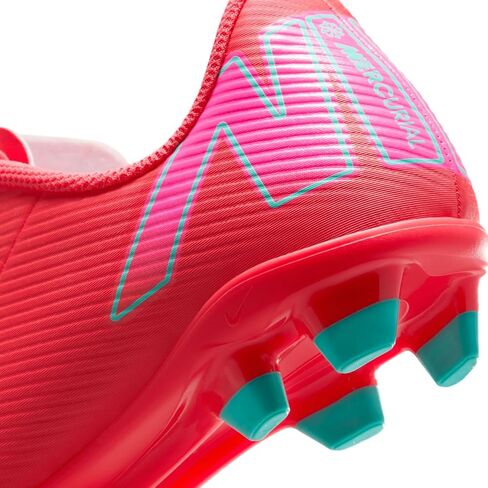Nike Jr. Mercurial Vapor 16 Club Little/Big Kids' MG Low-Top Soccer Cleats (FQ8286-800, Ember Glow/Aurora Green) in Saudi Arabia