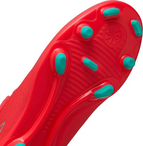 Nike Jr. Mercurial Vapor 16 Club Little/Big Kids' MG Low-Top Soccer Cleats (FQ8286-800, Ember Glow/Aurora Green) in Saudi Arabia