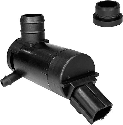Windshield Washer Pump Replacement for Ford Lincoln Mazda Mercury OEM# 89017059 173686, Car Windshield Washer Fluid Motor Pump with Rubber Grommet Windshield Wiper Pump Replacement(Black) in Saudi Arabia
