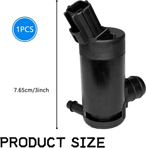 Windshield Washer Pump Replacement for Ford Lincoln Mazda Mercury OEM# 89017059 173686, Car Windshield Washer Fluid Motor Pump with Rubber Grommet Windshield Wiper Pump Replacement(Black) in Saudi Arabia