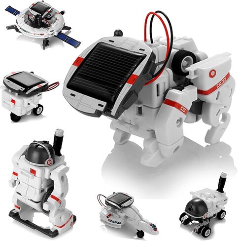 Solar Robot Toys 6 in 1 STEM Learning Kits Educational Space Moon Exploration Fleet Building Experiment Toys DIY Solar Power Science Gift for Kids Aged 8-12 in Saudi Arabia