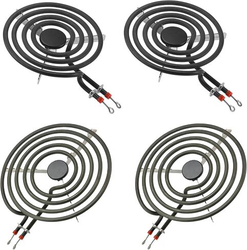 4 حزمة 330031 مجموعة وعاء الموقد ERR117 طقم كتلة المكونات السطحية مناسب لموقد Whirl-Pool Ken-More Frigi-daire، يستبدل WB17X210 5303935058 814399 WB17X210 بواسطة Fetechmate in Saudi Arabia