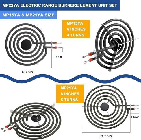 4 حزمة 330031 مجموعة وعاء الموقد ERR117 طقم كتلة المكونات السطحية مناسب لموقد Whirl-Pool Ken-More Frigi-daire، يستبدل WB17X210 5303935058 814399 WB17X210 بواسطة Fetechmate in Saudi Arabia