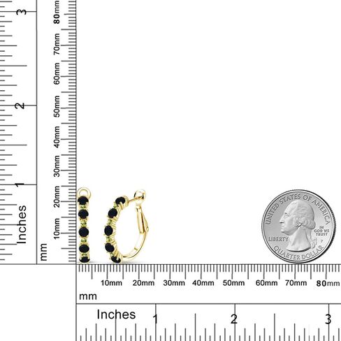 Gem Stone King Gemstone Birthstone and Peridot Hoop Earrings for Women | 925 Sterling Silver | Round 3MM and 1.8MM | 3/7 Inch Diameter | Fine Jewelry for Her Mom Wife in Saudi Arabia