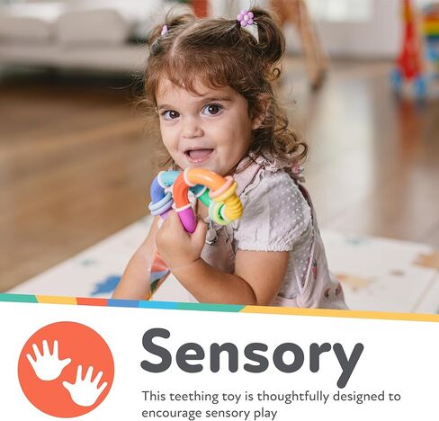 Nuby Twist Ball Teether Activity Toy with Rattle and Fun Bright Colors, Develops Fine Motor Skills, 3 + Months in Kuwait