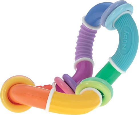 Nuby Twist Ball Teether Activity Toy with Rattle and Fun Bright Colors, Develops Fine Motor Skills, 3 + Months in Kuwait