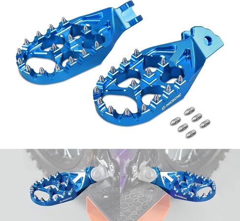 Blue Footpegs Foot Pedals Rests Compatible with Surron Light bee X/S S/L1E CNC Dirt Bike Foot Pegs Compatible with Segway X160 /X260,See Fitment in Saudi Arabia