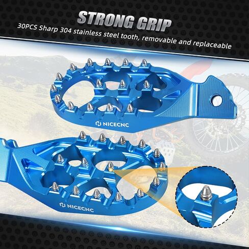 Blue Footpegs Foot Pedals Rests Compatible with Surron Light bee X/S S/L1E CNC Dirt Bike Foot Pegs Compatible with Segway X160 /X260,See Fitment in Saudi Arabia