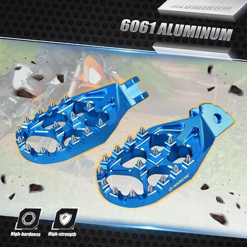 Blue Footpegs Foot Pedals Rests Compatible with Surron Light bee X/S S/L1E CNC Dirt Bike Foot Pegs Compatible with Segway X160 /X260,See Fitment in Saudi Arabia