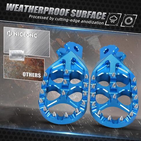 Blue Footpegs Foot Pedals Rests Compatible with Surron Light bee X/S S/L1E CNC Dirt Bike Foot Pegs Compatible with Segway X160 /X260,See Fitment in Saudi Arabia
