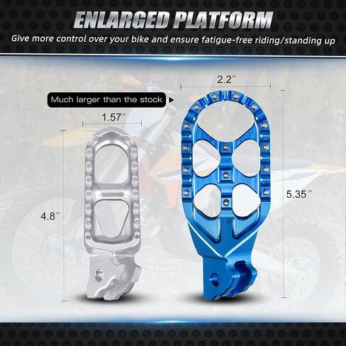 Blue Footpegs Foot Pedals Rests Compatible with Surron Light bee X/S S/L1E CNC Dirt Bike Foot Pegs Compatible with Segway X160 /X260,See Fitment in Saudi Arabia