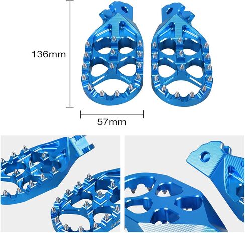 Blue Footpegs Foot Pedals Rests Compatible with Surron Light bee X/S S/L1E CNC Dirt Bike Foot Pegs Compatible with Segway X160 /X260,See Fitment in Saudi Arabia
