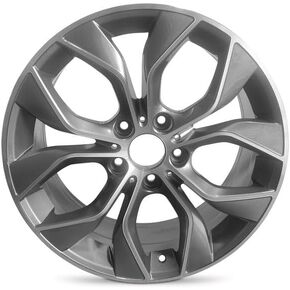 New OEM Replacement Wheel for 2015-2018 BMW X4 18x8 inch Aluminum Rim Machine Face Gun Metal Fit 245/40/R18 in Kuwait