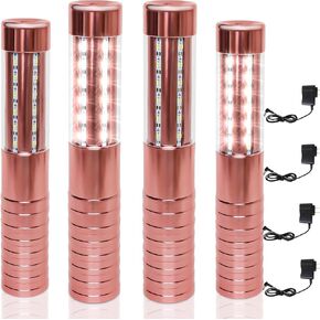 4 قطع LED ستروب باتون أضواء قابلة لإعادة الشحن LED زجاجة خدمة ضوء قابلة لإعادة الاستخدام محمولة زجاجة شمبانيا LED ضوء للحفلات والنوادي الليلية وحفلات الزفاف والمهرجانات والأنشطة الخارجية (أسود) in Kuwait
