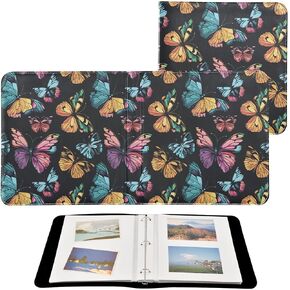 Alaza Colorful Butterfly ألبوم كبير ألبوم سجل قصاصات من جلود لاصقة لنسخ صناديق لصور 4x6 8x10 ، 20 ورقة in Kuwait