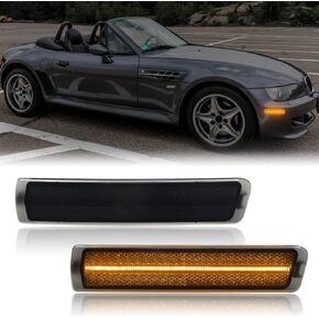 أمامي العنبر المتسلسل LED LED LED استبدال Z3 Coupe/Roadster 1996-2002 ، عدسة مدخنة مؤشر الحاجز Dynamic Fender Marker مصباح الاستبدال OE 63132493613 ، 63132493614 in Kuwait