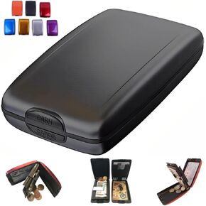 RFID Cash and Cards Wallet - 2024 New Slim Metal Wallet for Men RFID Credit Card Holder Credit Card RFID Flip Wallet Case Wallet in Saudi Arabia